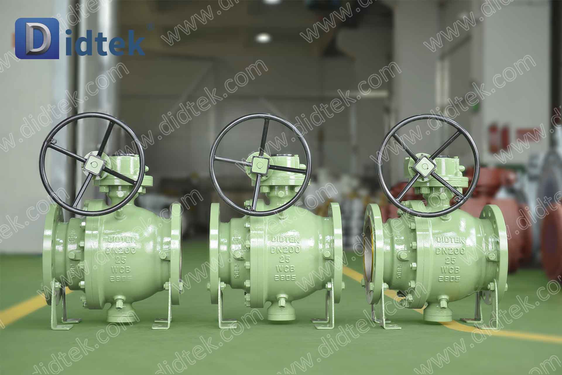 A-17 DIDTEKTBV-WCB บอลวาล์ว Trunnion แบบแยกหน้าแปลนพร้อมกระปุกเกียร์