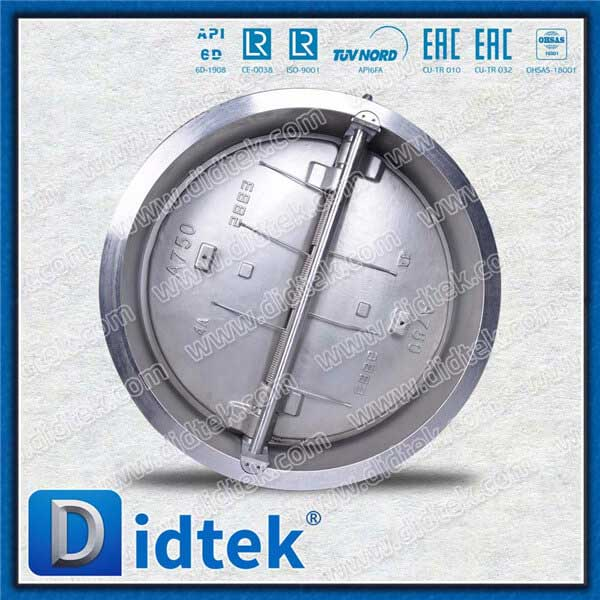 Duplex Steel 4A Series B หน้าแปลน Dual Plate Wafer Check Valve