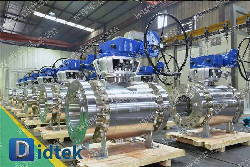 DIDTEK Duplex Steel F51 วาล์วบอล Trunnion anti-corrosion อุณหภูมิสูง