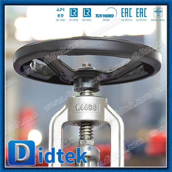 Din Globe Valve-DN50 1.4408 หน้าแปลนมือล้อมือ