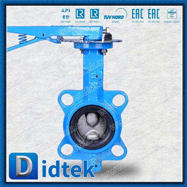 Pinless 2 ชิ้น Wafer Wafer Butterfly Valve