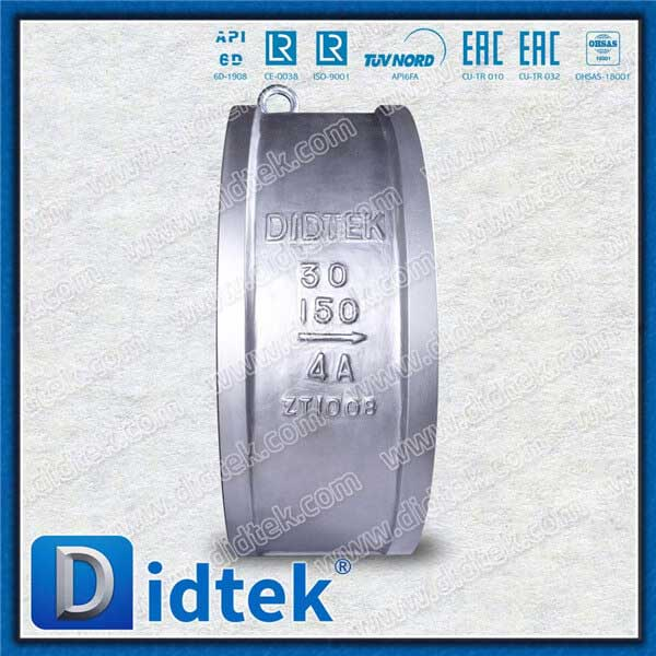 Duplex Steel 4A Series B หน้าแปลน Dual Plate Wafer Check Valve