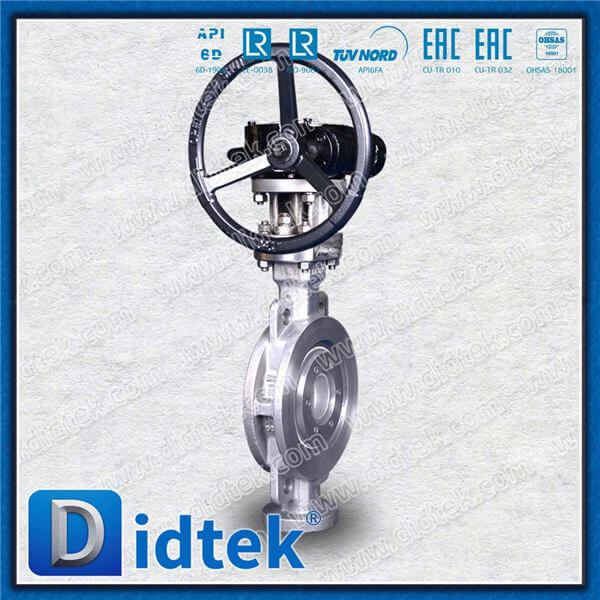 Triple Offset Wafer Buttaerfly Valve DN150 CF8M เกียร์