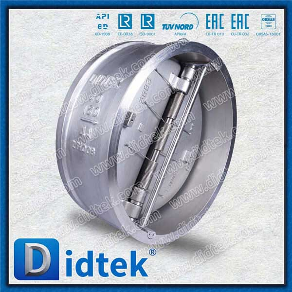 Duplex Steel 4A Series B หน้าแปลน Dual Plate Wafer Check Valve