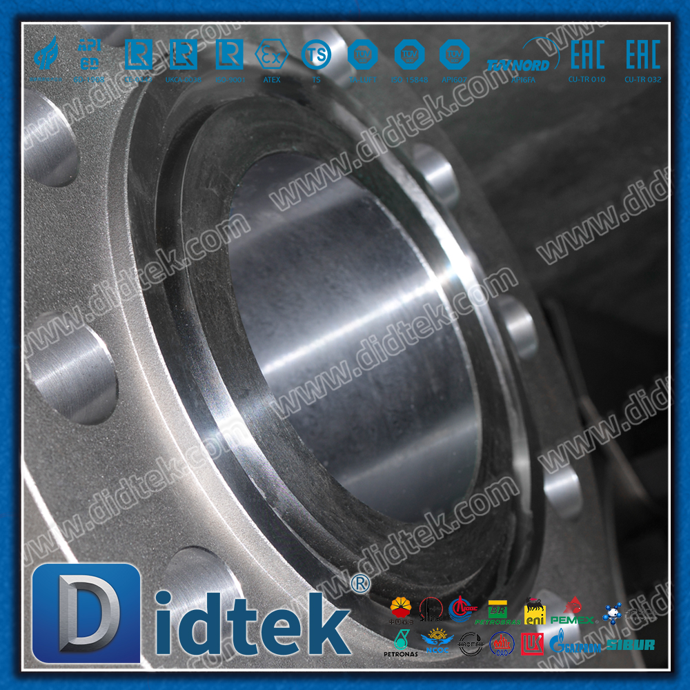  Didtek Flange Full Bore แรงดันสูงฟอร์จเหล็ก A105 Trunnion Mounted Ball Valve 