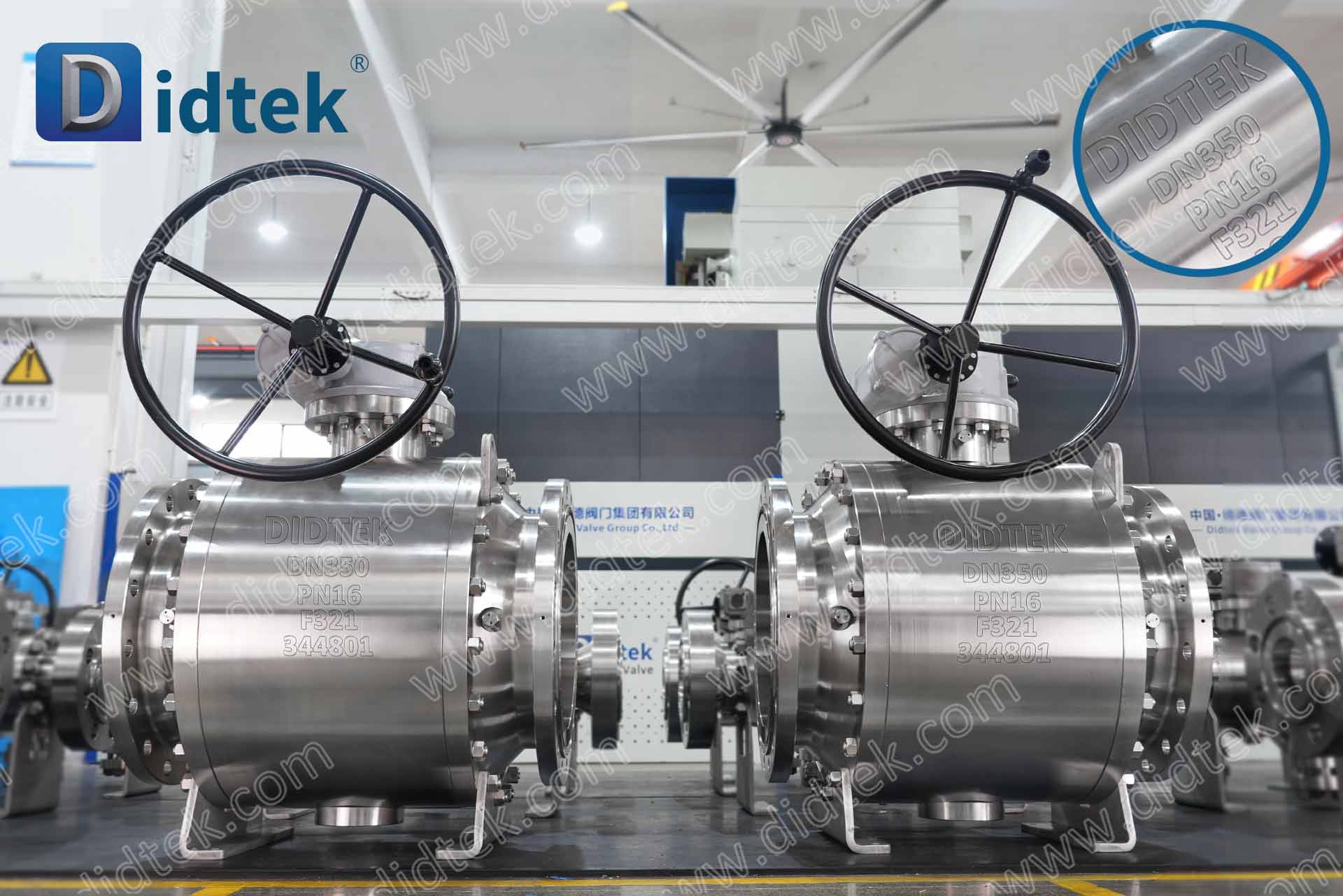 B-51 DIDTEKFTBV - SS321 Trunnion Ball Valve พร้อมการทดสอบสุญญากาศ