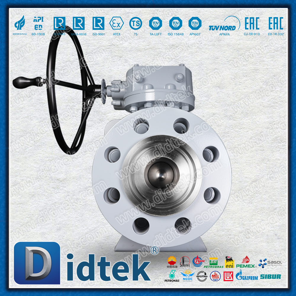 F51 ตัดโลหะเป็นโลหะ F60 Trunnion บอลวาล์วซีลแข็ง