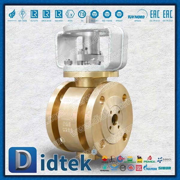 DN50 PN16 ผู้ผลิตบอลวาล์ว Trunnion ก้านเปลือยสีบรอนซ์