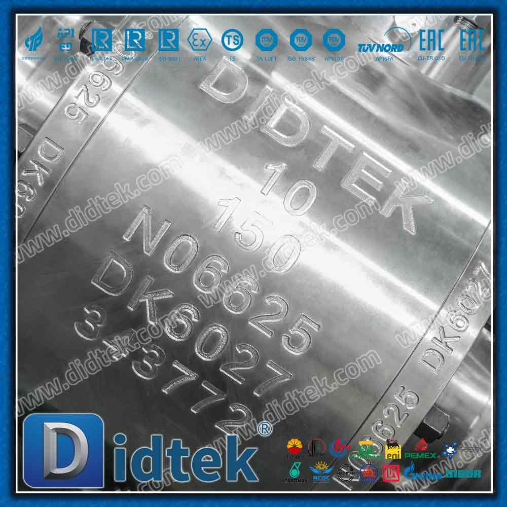 Inconel Alloy625 ลิปซีล Elgiloy Trunnion บอลวาล์ว