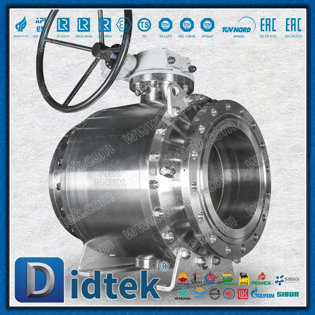 SS321 Trunnion Ball Valve พร้อมการทดสอบสุญญากาศ