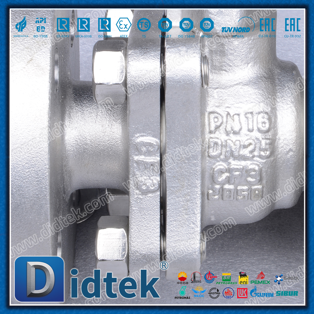 DIN/EN สแตนเลสสตีลโลหะนั่งบอลวาล์วลอย Anti Blow Out Stem