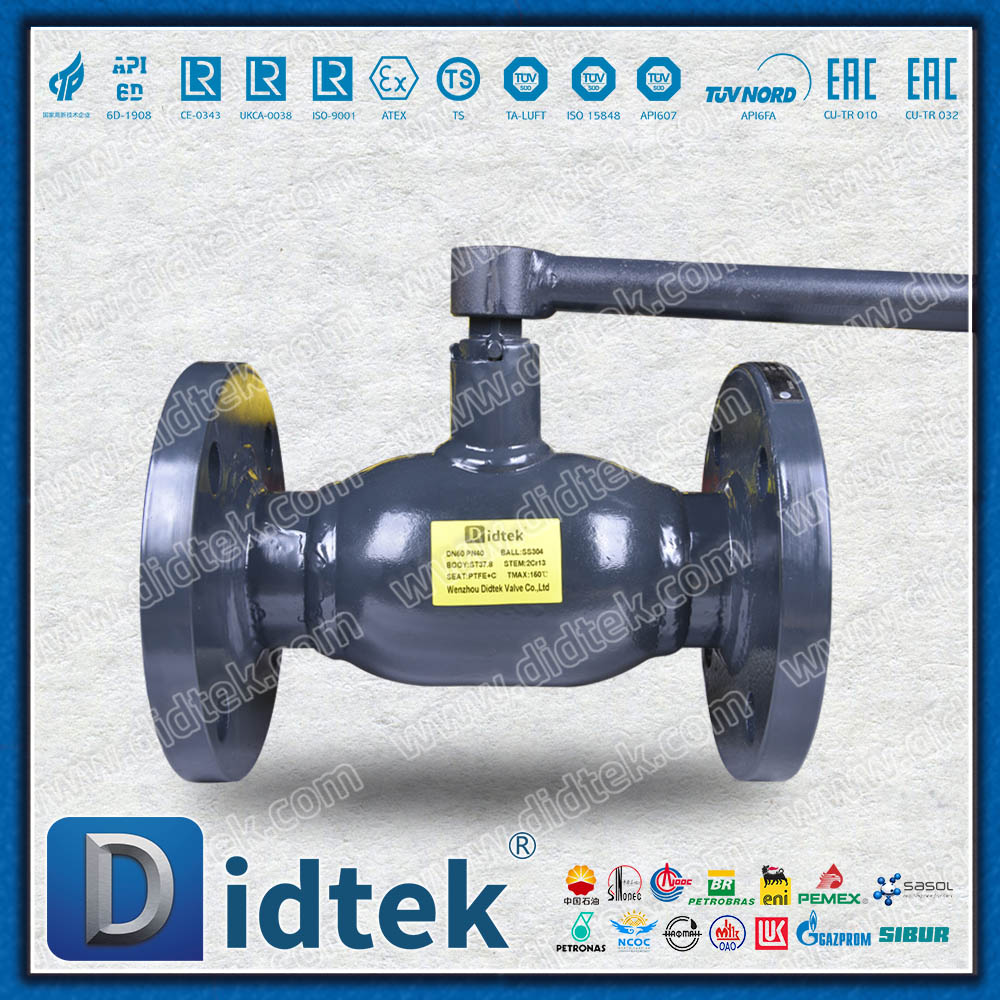 SS304 สแตนเลส PTFE ซีลอ่อน ST37.8 บอลวาล์วเชื่อมเต็ม