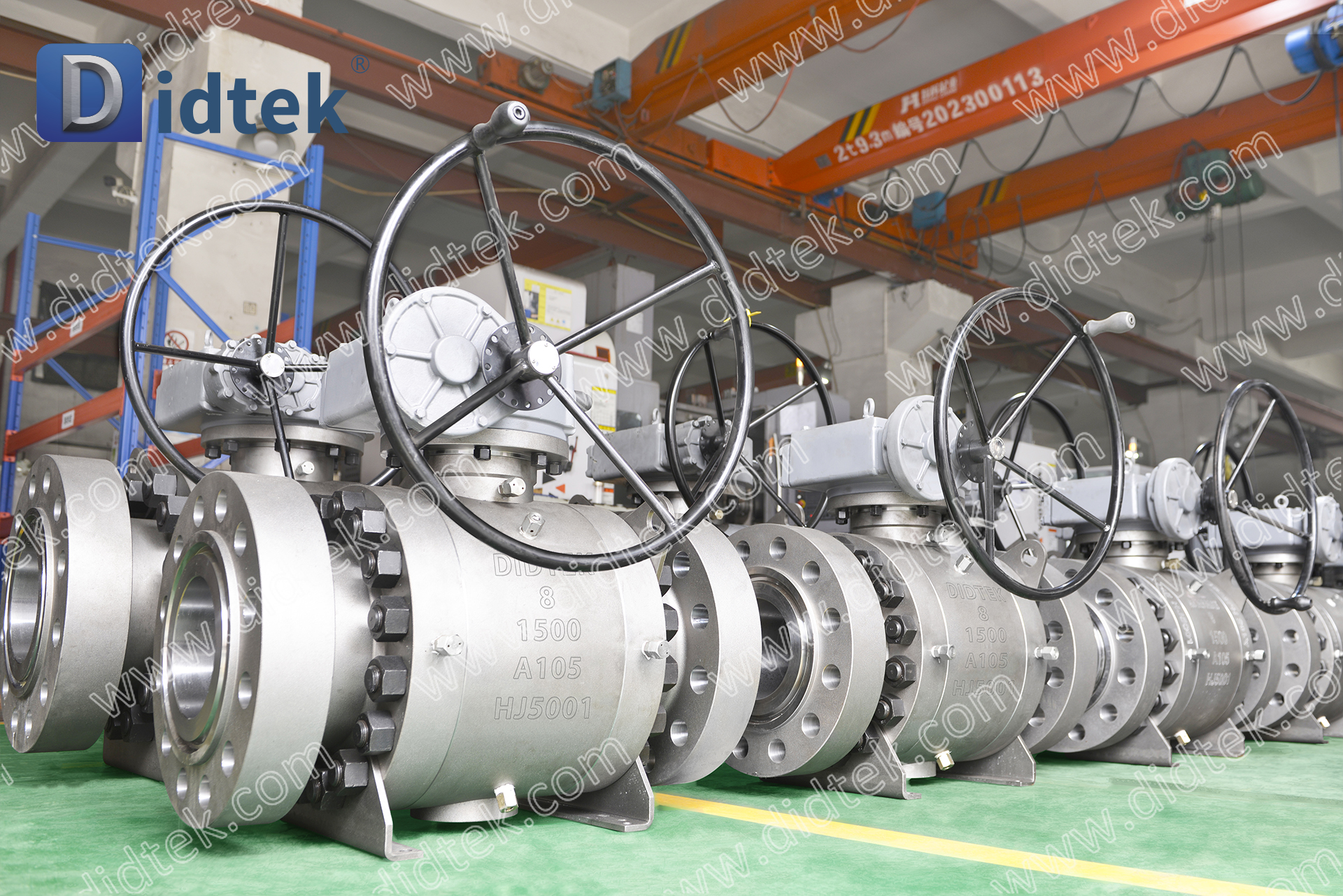 Didtek Flange Full Bore แรงดันสูงฟอร์จเหล็ก A105 Trunnion Mounted Ball Valve 