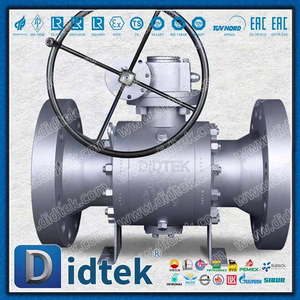 เหล็กหลอมลดลง 3PCS Body Trunnion Ball Valve