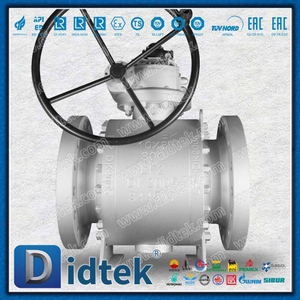 Elgiloy บอลวาล์ว Trunnion ซีลปาก PTFE ที่เติมพลังด้วยสปริง 