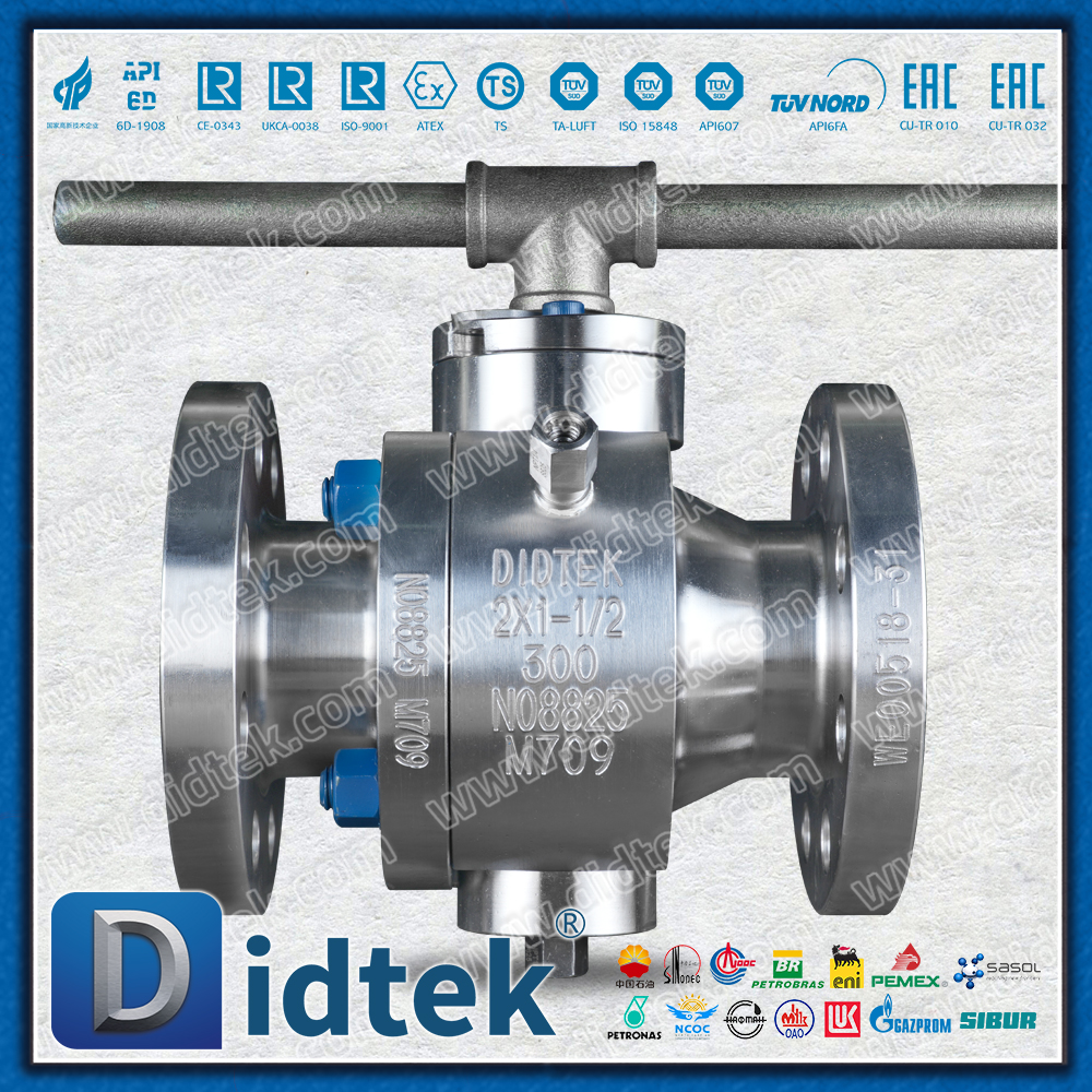 Didtek บอลวาล์ว Trunnion โลหะผสมพิเศษแบบปากสองทิศทาง Necking Necking 825