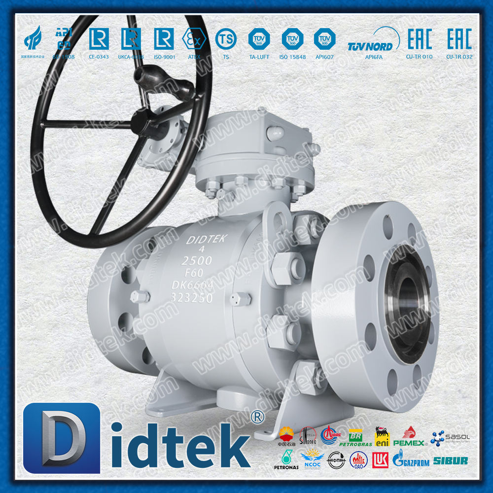 F51 ตัดโลหะเป็นโลหะ F60 Trunnion บอลวาล์วซีลแข็ง