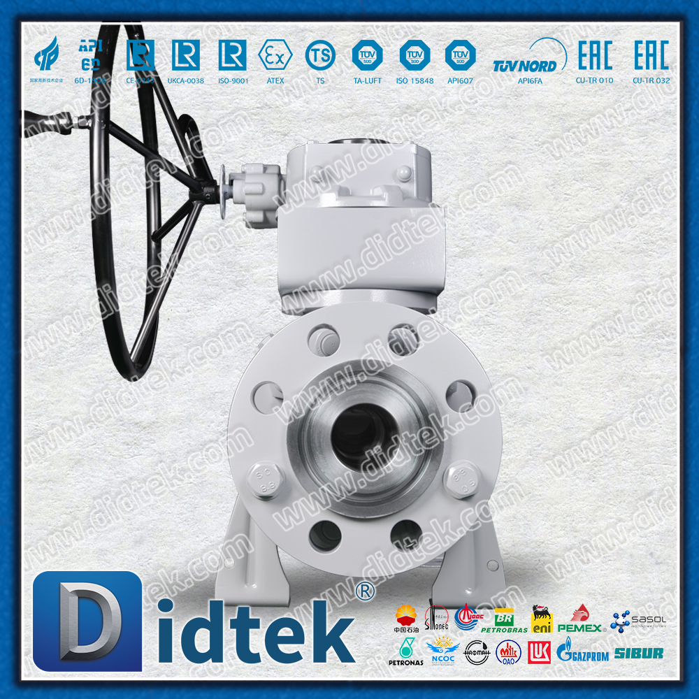 RTJ 2500LB แรงดันสูง PEEK ซีลบอลวาล์ว Trunnion เหล็กหลอม