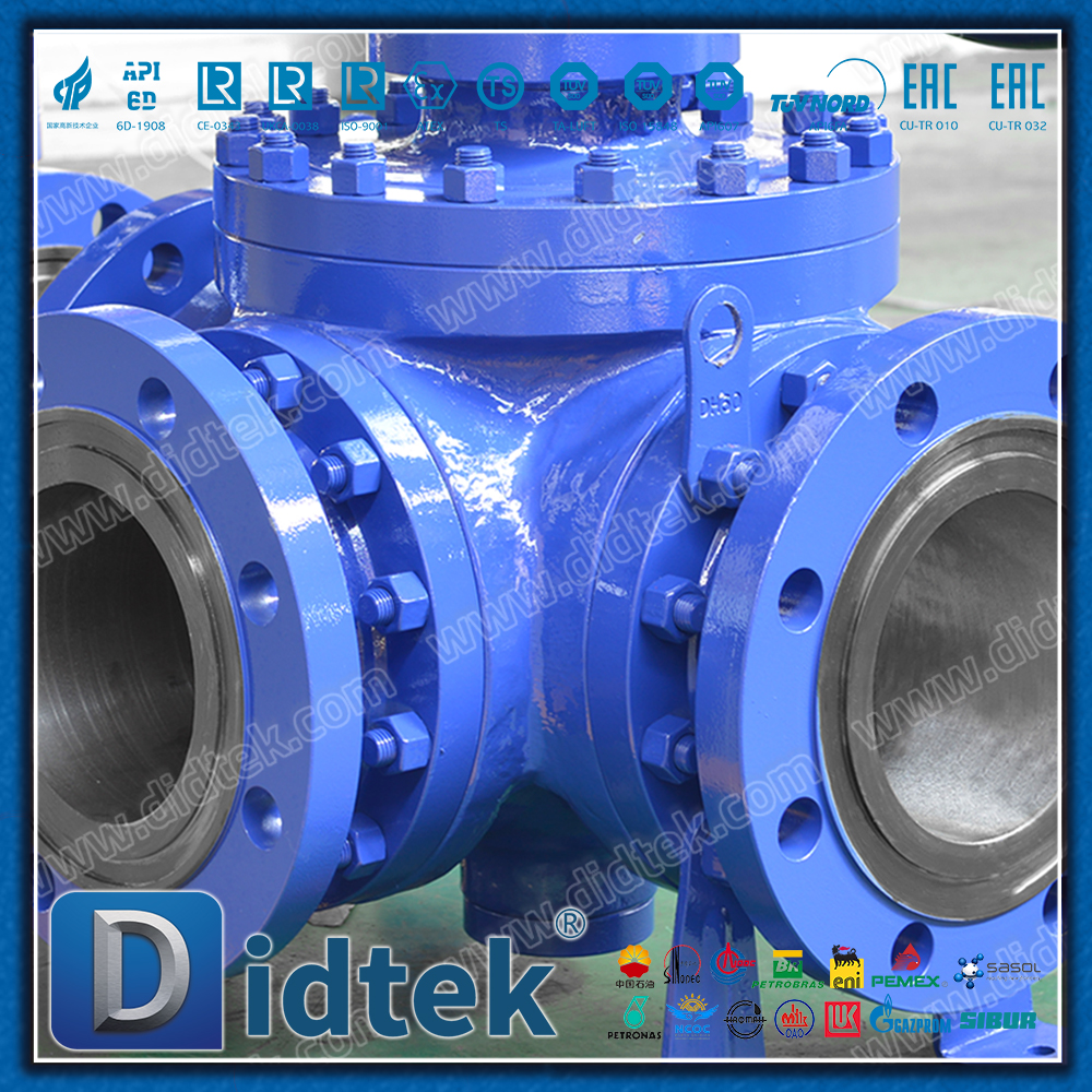 Didtek WCB บอลวาล์วสามทางอินเทอร์เฟซ L-type Full Bore