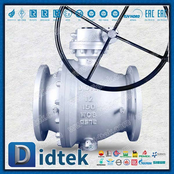 12 '' WCB Fire Safe Body Trunnion Ball Valve