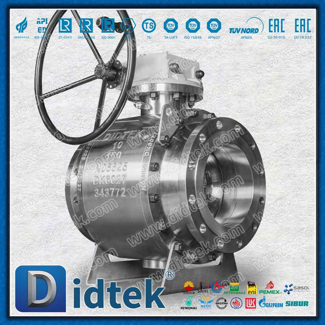 Inconel Alloy625 ลิปซีล Elgiloy Trunnion บอลวาล์ว