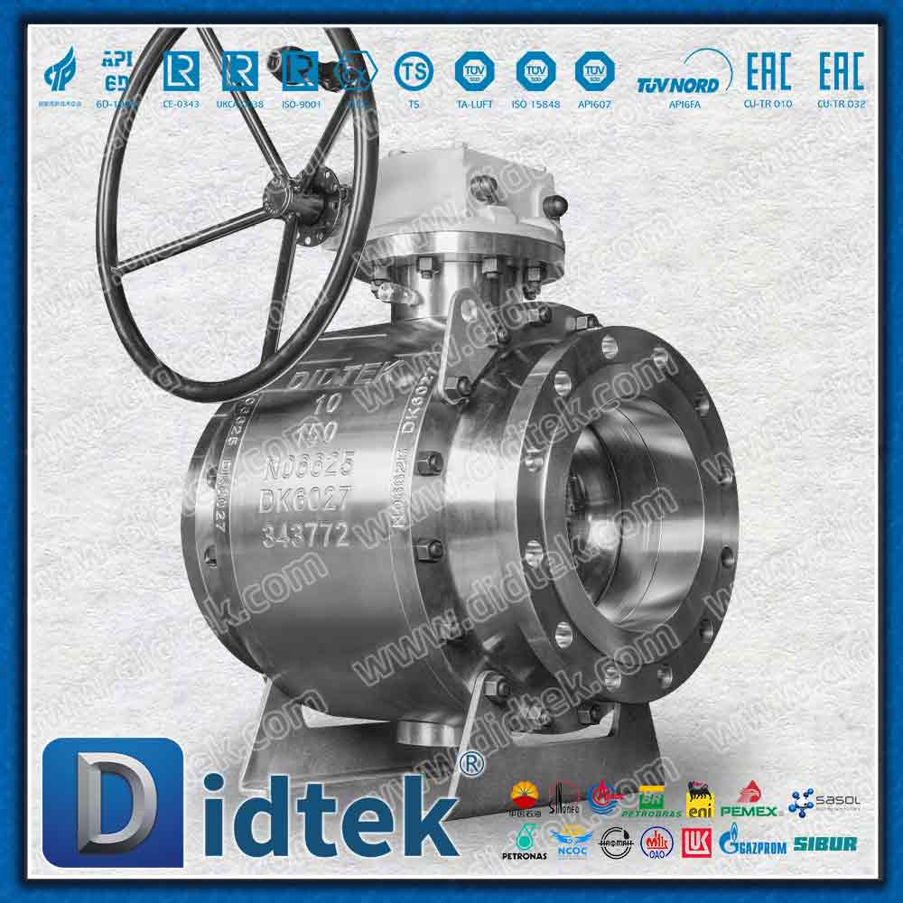 Inconel Alloy625 ลิปซีล Elgiloy Trunnion บอลวาล์ว