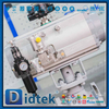 LF2 เหล็กกล้าคาร์บอนอุณหภูมิต่ำนิวเมติกบอลวาล์ว Trunnion แบบเต็มพอร์ต