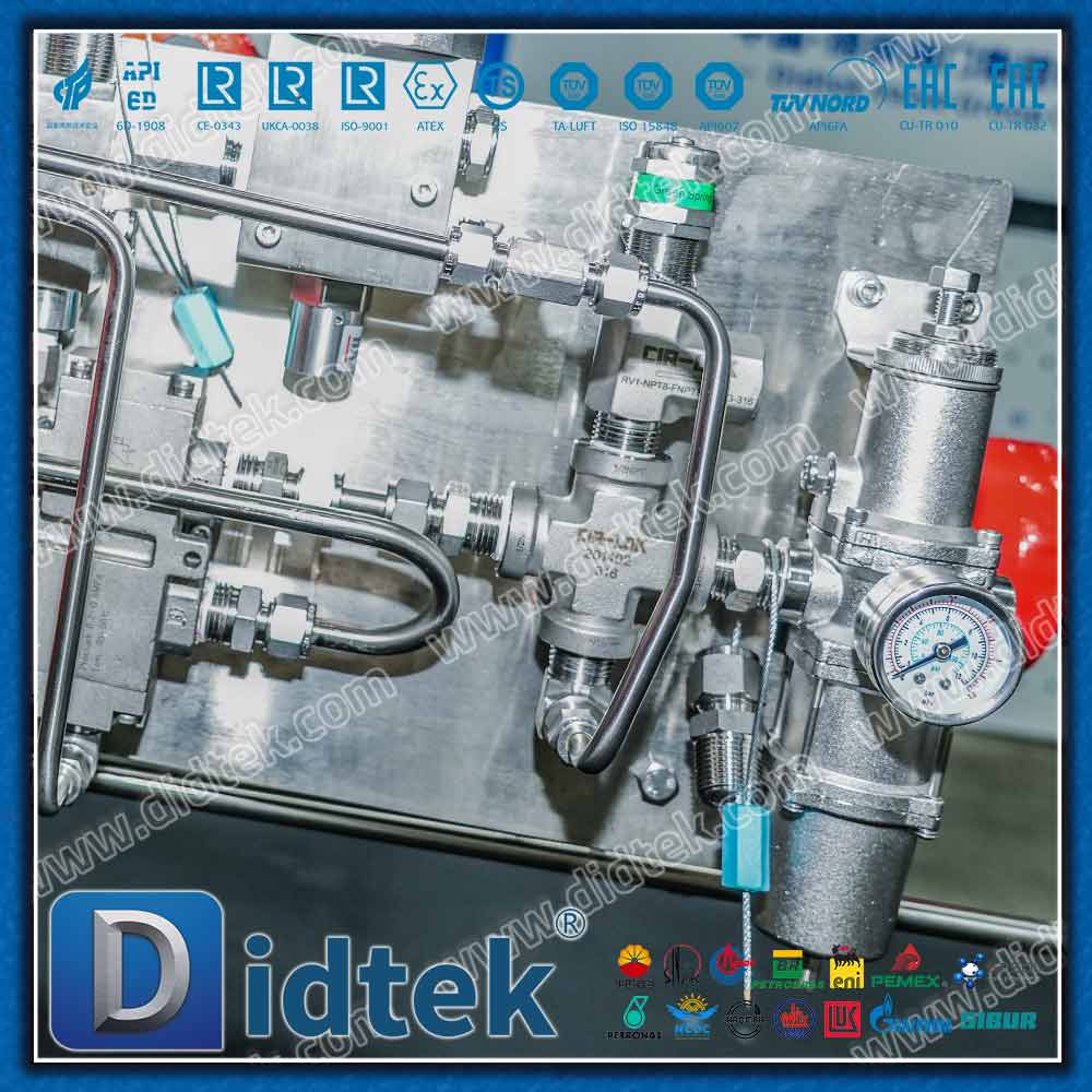 วิศวกรรมทางทะเลนิวเมติกอลูมิเนียมบรอนซ์เดี่ยวออกฤทธิ์ C95800 Trunnion Ball Valve