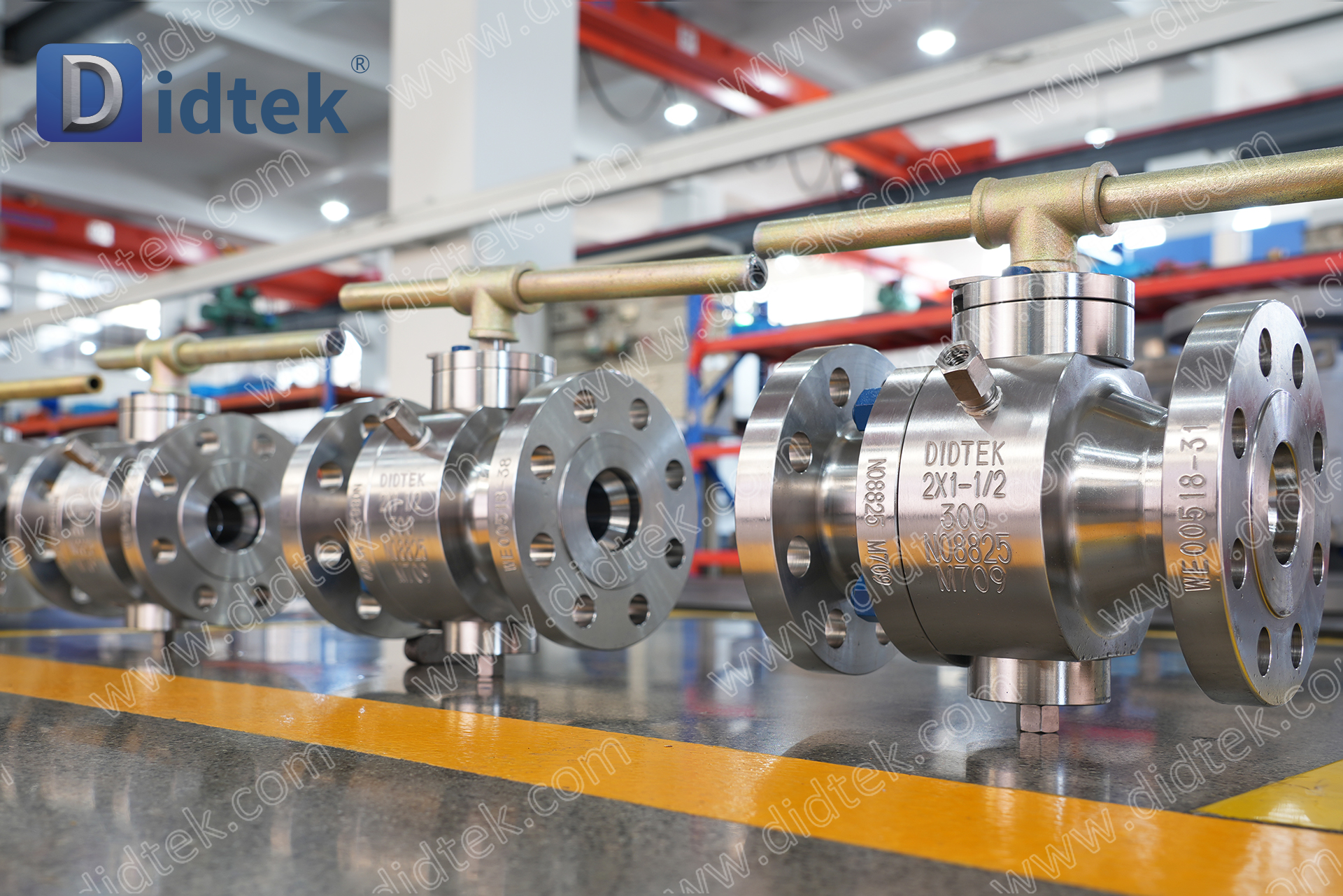 Didtek บอลวาล์ว Trunnion โลหะผสมพิเศษแบบปากสองทิศทาง Necking Necking 825
