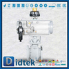 LF2 เหล็กกล้าคาร์บอนอุณหภูมิต่ำนิวเมติกบอลวาล์ว Trunnion แบบเต็มพอร์ต