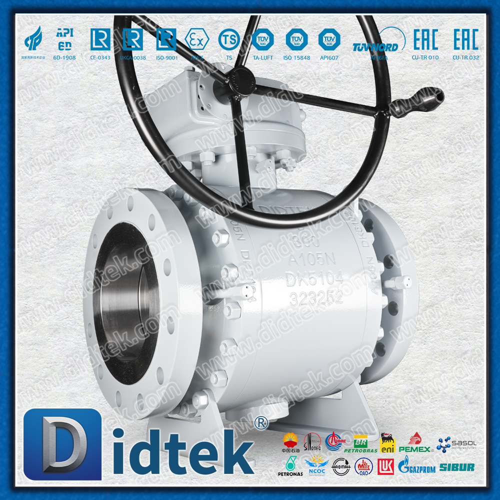 ASTM A105N โอเวอร์เลย์เชื่อม UNS N06625+TCC Trunnion Ball Valve 