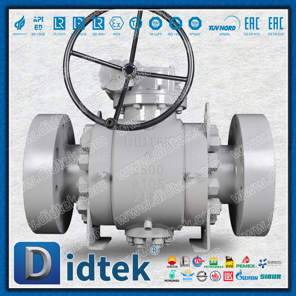 Didtek Flange 6 นิ้ว 2500LB บอลวาล์ว Trunnion DBB ปลอมแปลง