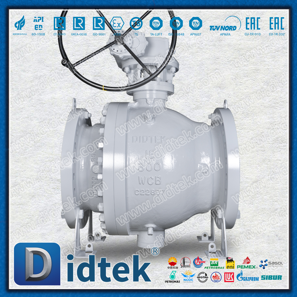 บอลวาล์ว Trunnion เหล็กหล่อสองชิ้นขนาด 18 นิ้ว