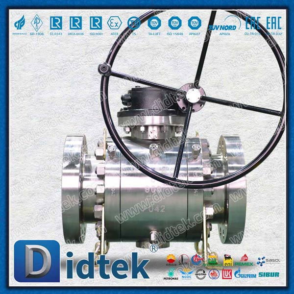 6 นิ้วเต็มเกียร์เบาะที่นั่งนุ่ม Super Duplex SS Ball Valve