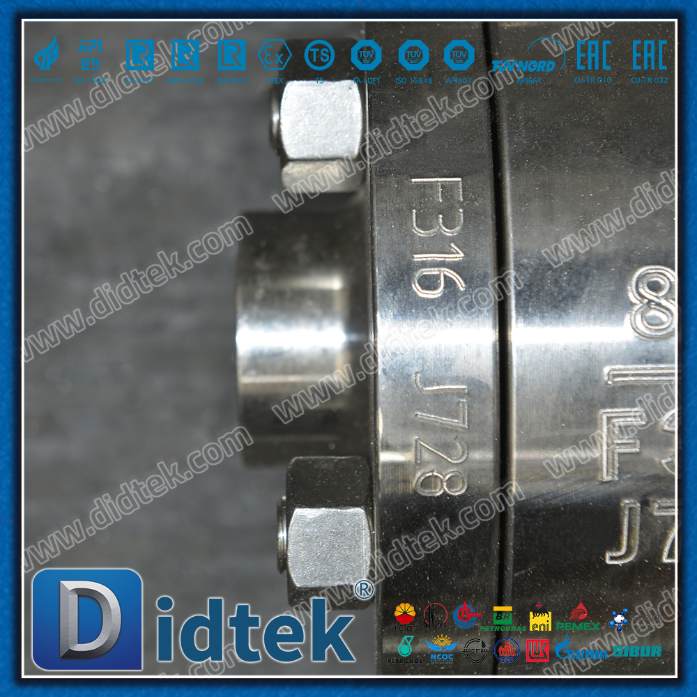 Cryogenic PCTFE Seat F316 บอลวาล์วเชื่อมซ็อกเก็ต