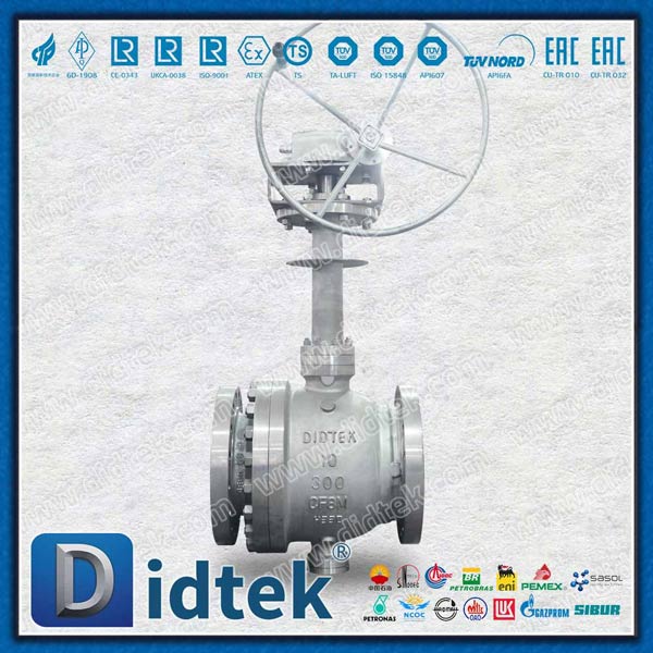 10 '' SS Manual Extension Stem Trunnion Ball Valve