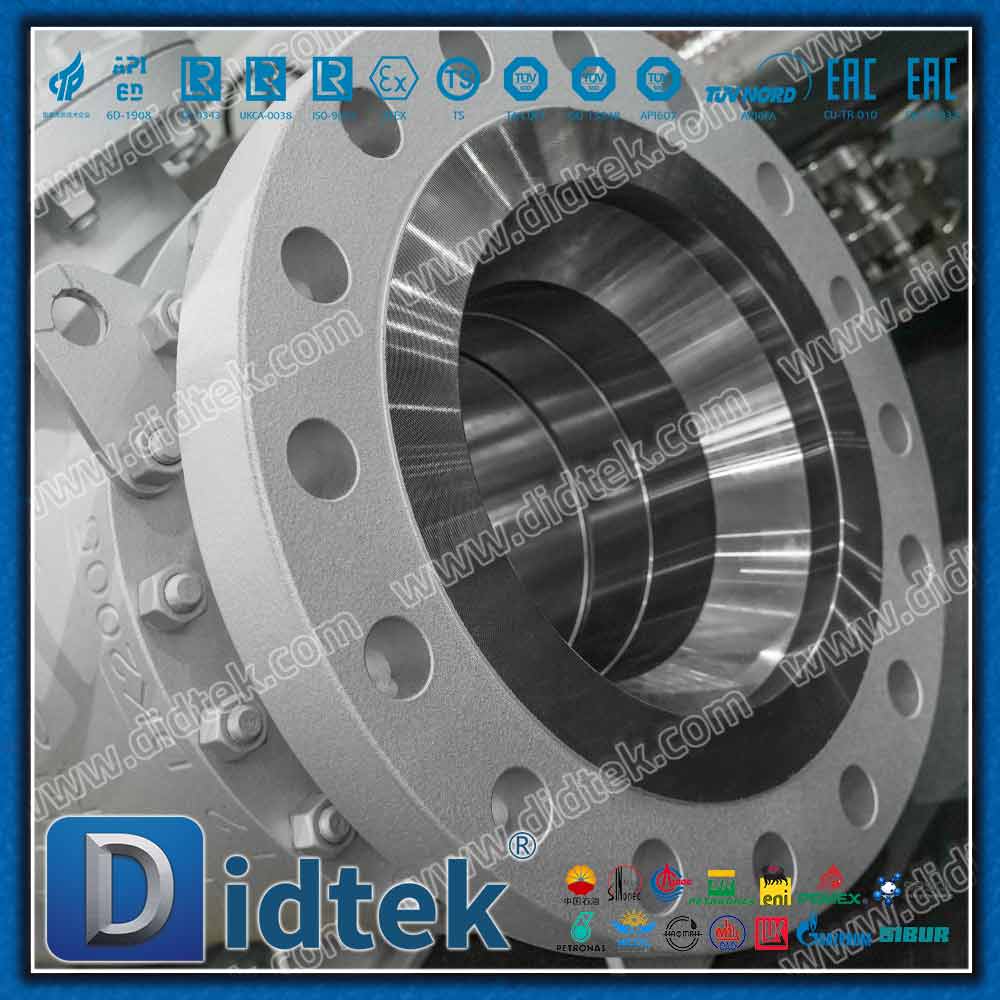 Elgiloy บอลวาล์ว Trunnion ซีลปาก PTFE ที่เติมพลังด้วยสปริง 