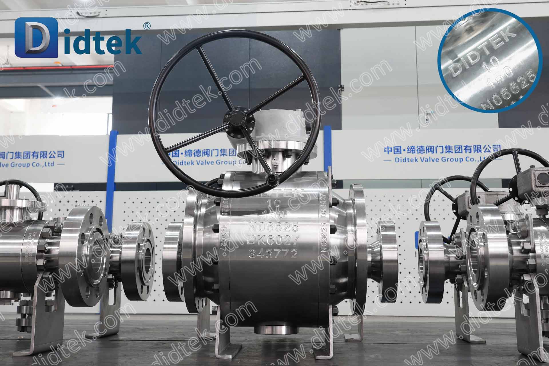 B-49 DIDTEKFTMSBV - Inconel Alloy625 ลิปซีล Elgiloy Trunnion บอลวาล์ว