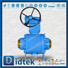 Gearbox Butt เชื่อม DN150 3PCS Metal Trunnion Ball Valve