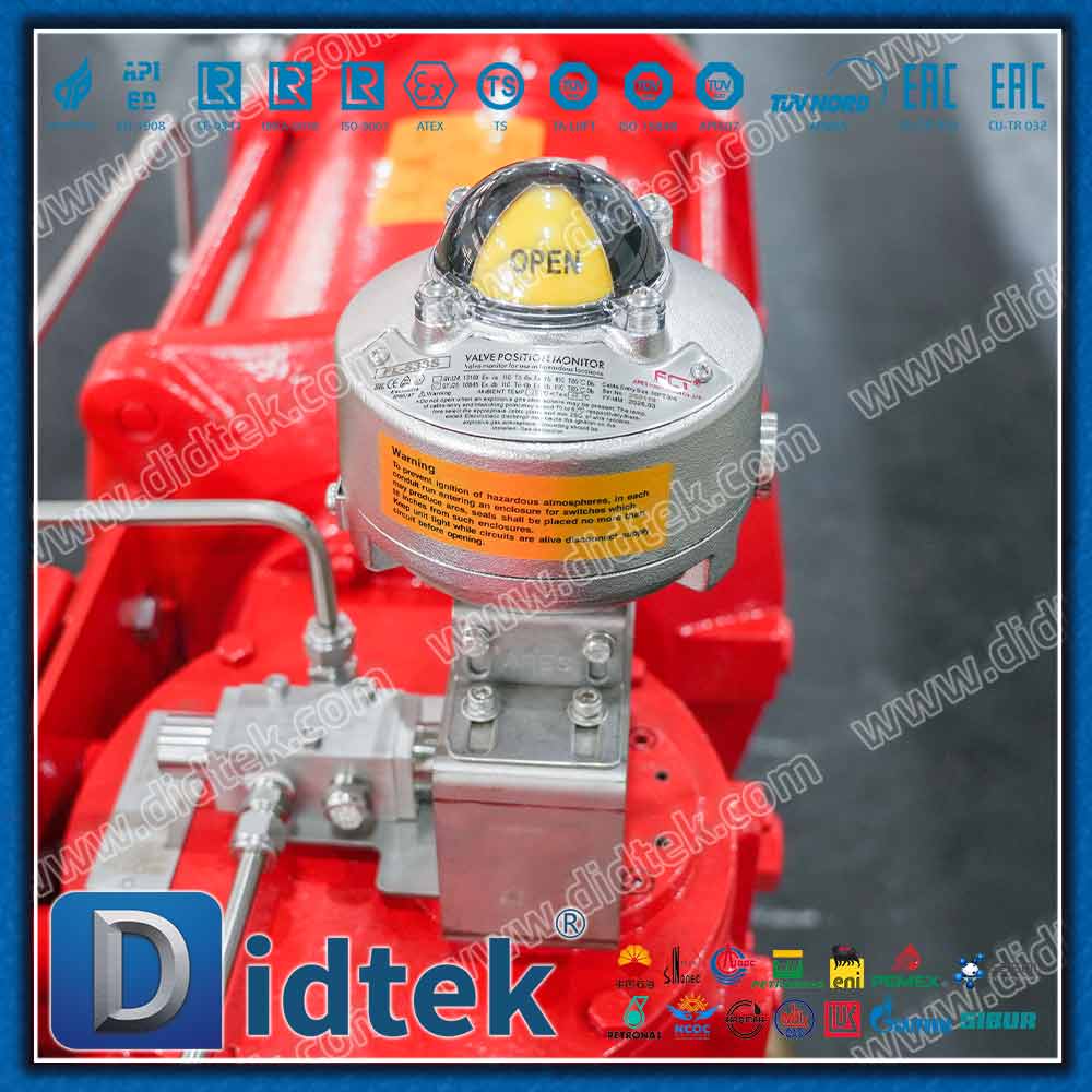 วิศวกรรมทางทะเลนิวเมติกอลูมิเนียมบรอนซ์เดี่ยวออกฤทธิ์ C95800 Trunnion Ball Valve