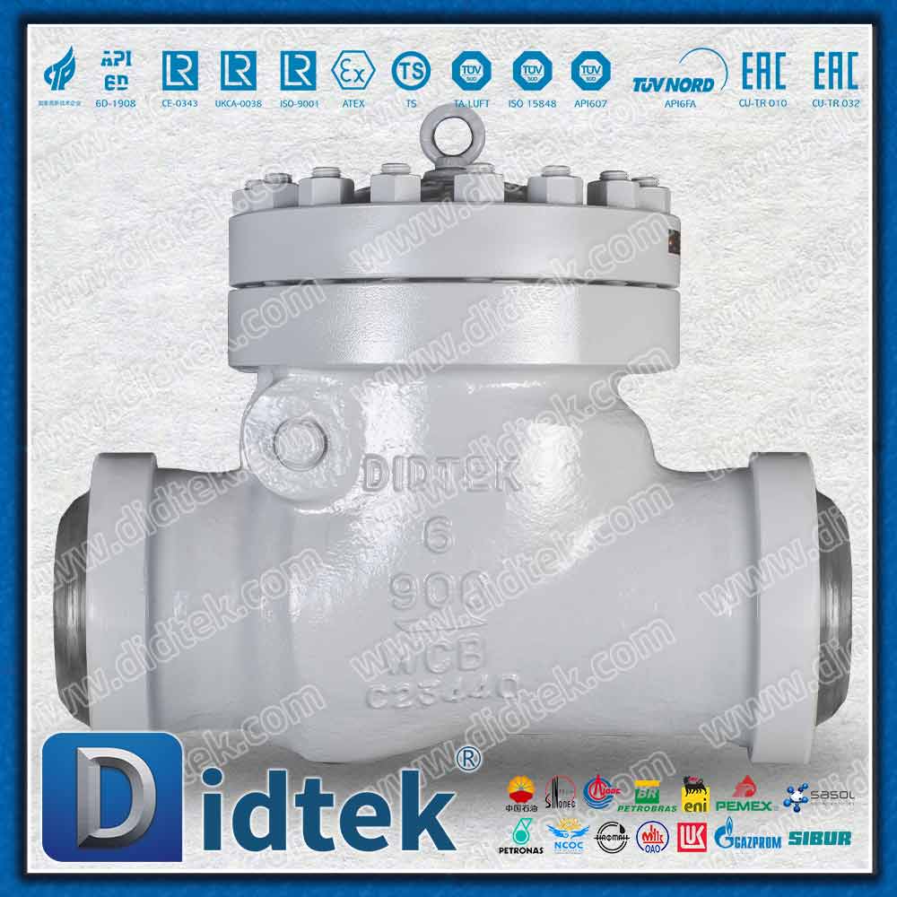 API 6D 900LB สวิงเช็ควาล์วพร้อมการเชื่อมต่อ BW