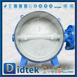DN2000 ขนาดใหญ่ DIN Wafer Triple Offset บัตเตอร์ฟลายวาล์ว