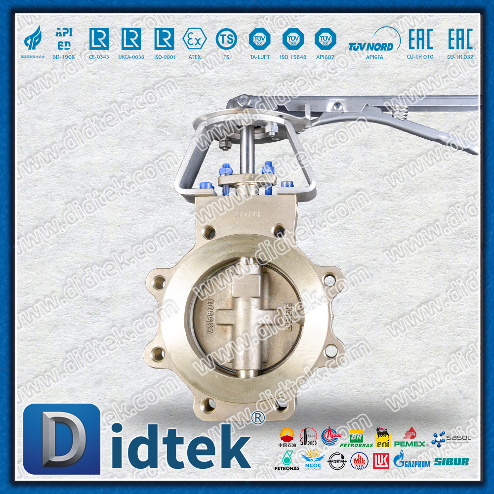 อลูมิเนียมบรอนซ์ประสิทธิภาพสูง ASTM B 148 API609 Monel Trim Butterfly Valves