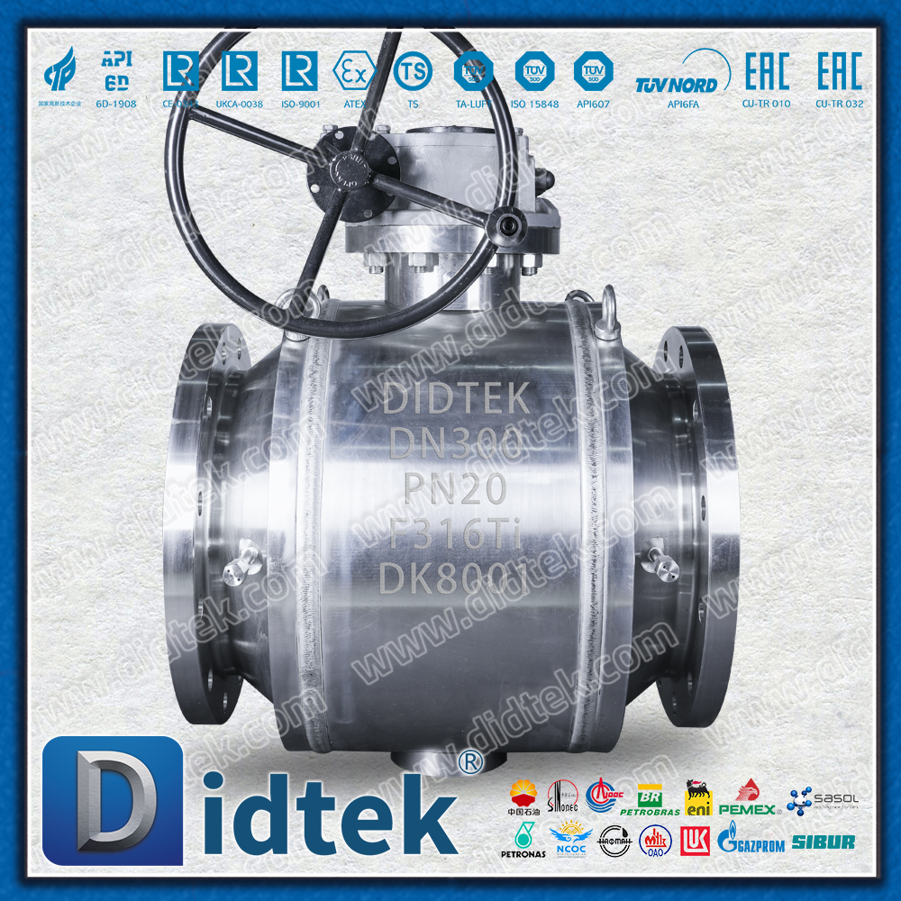 บอลวาล์วรองแหนบรอยเต็มพร้อมตัวถัง F316Ti และที่นั่ง HNBR