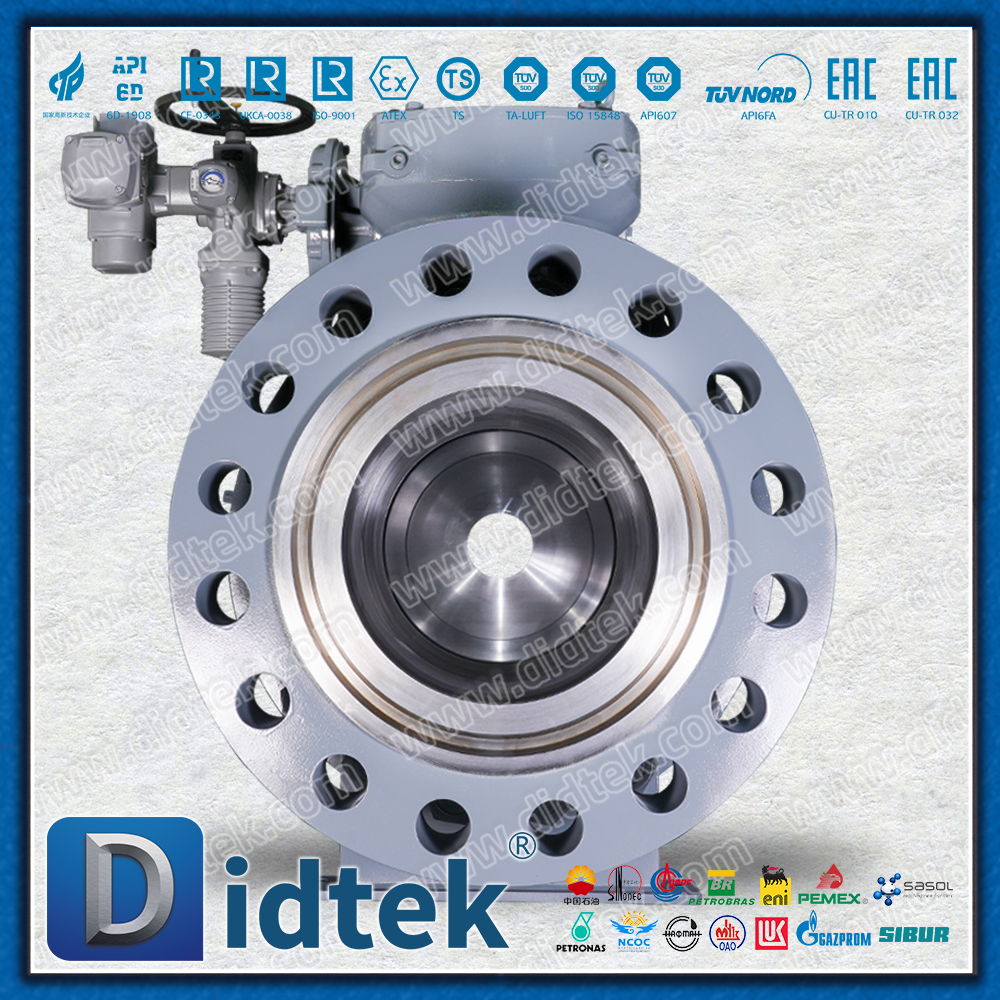 Trunnion วิศวกรรมทางทะเล ESD ติดตั้งบอลวาล์วไฟฟ้า Auma สำหรับก๊าซแรงดันสูง