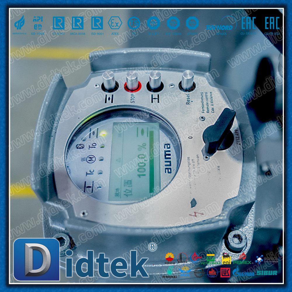 Trunnion วิศวกรรมทางทะเล ESD ติดตั้งบอลวาล์วไฟฟ้า Auma สำหรับก๊าซแรงดันสูง