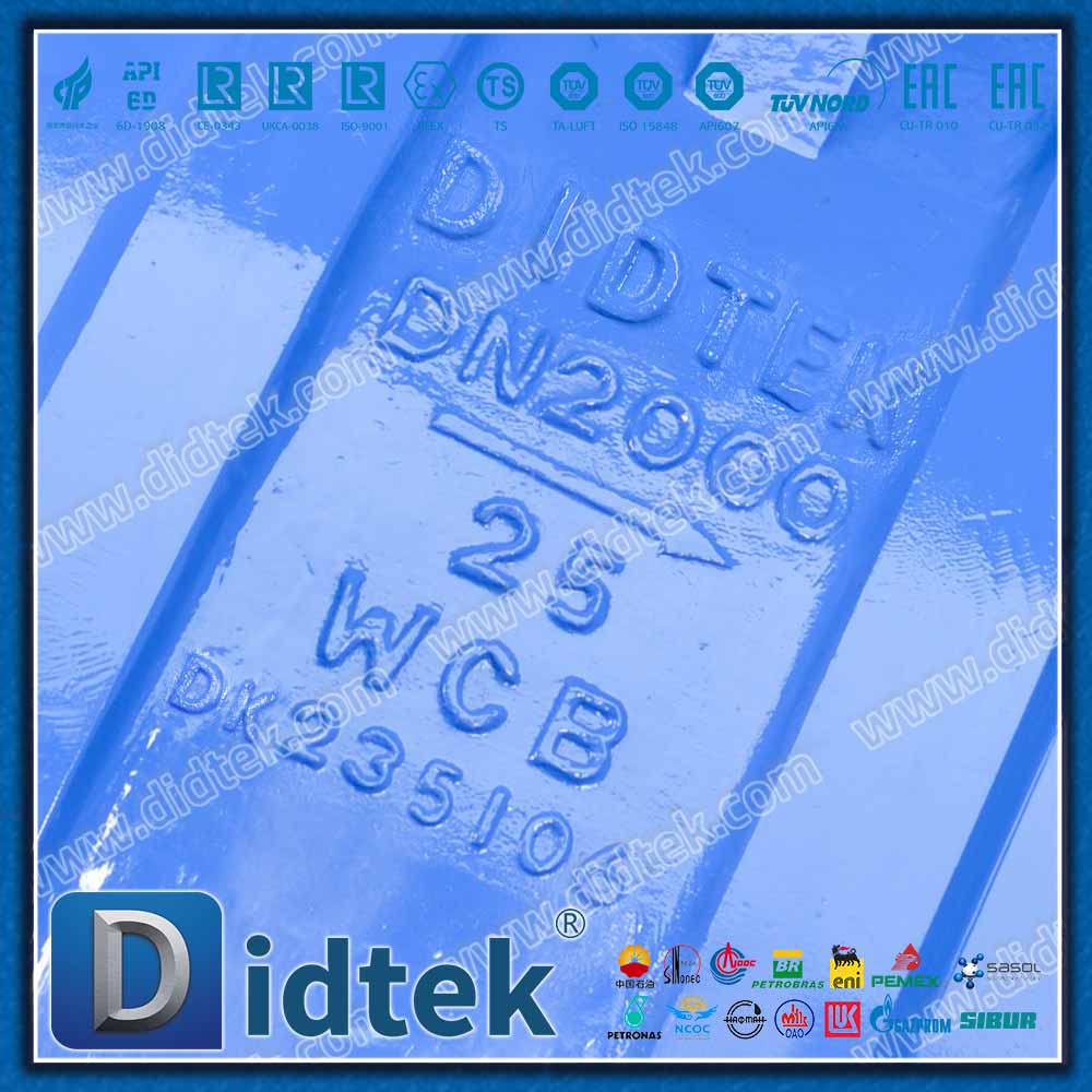 DN2000 ขนาดใหญ่ DIN Wafer Triple Offset บัตเตอร์ฟลายวาล์ว