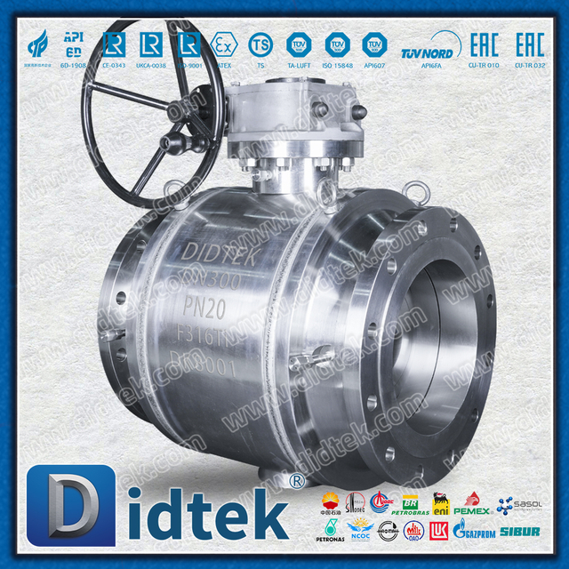 บอลวาล์วรองแหนบรอยเต็มพร้อมตัวถัง F316Ti และที่นั่ง HNBR