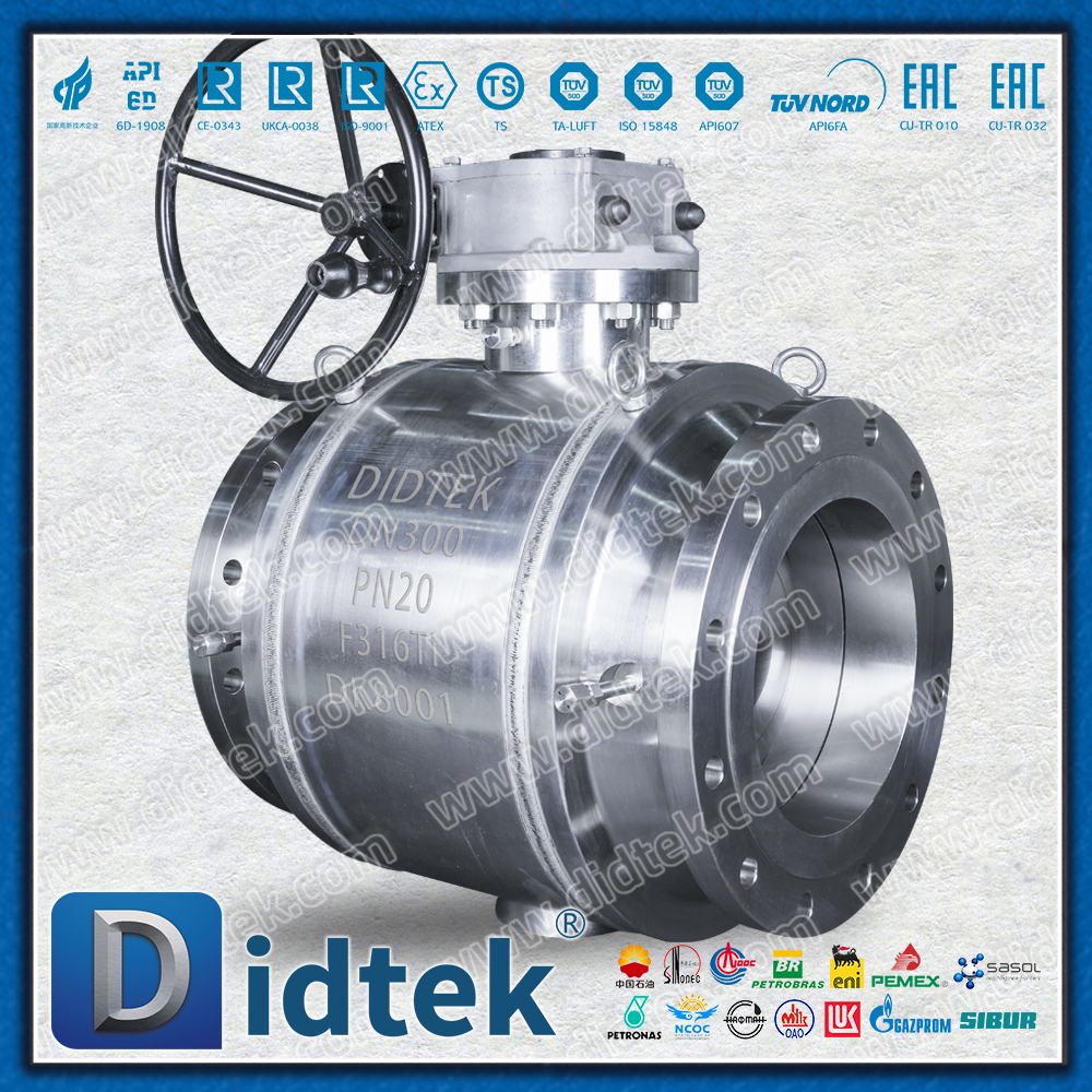 บอลวาล์วรองแหนบรอยเต็มพร้อมตัวถัง F316Ti และที่นั่ง HNBR